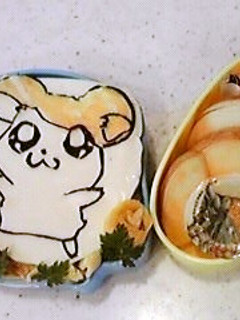 可愛いハムタローのキャラ弁♪♪-レシピのメイン写真