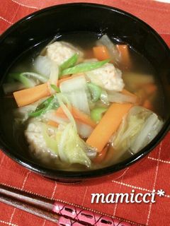 野菜たっぷり☆すりみ団子の食べるスープ-レシピのメイン写真