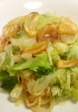 キャベツとめんたいマヨのスパゲティ-レシピのメイン写真
