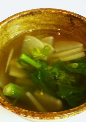 菜の花と大根のコンソメスープ-レシピのメイン写真