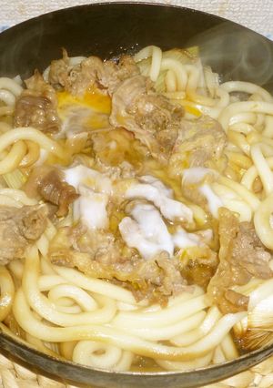 パパのすき焼きうどん（2）-レシピのメイン写真