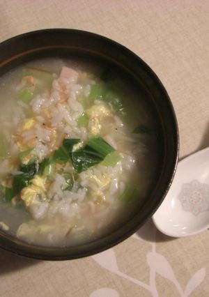 オキアミと中国野菜の中華粥・みんと風-レシピのメイン写真