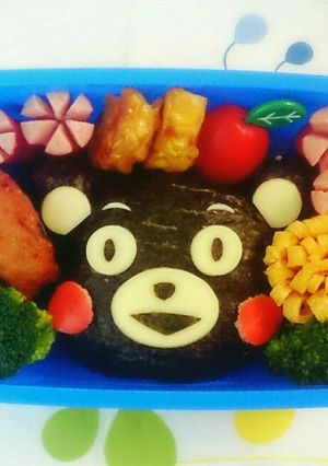 人気検索１位感謝☆簡単くまモン☆キャラ弁-レシピのメイン写真