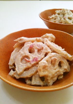 れんこんとツナの梅マヨサラダ-レシピのメイン写真