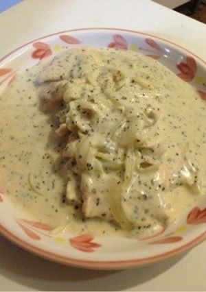 胸肉で！バジルクリームソース-レシピのメイン写真