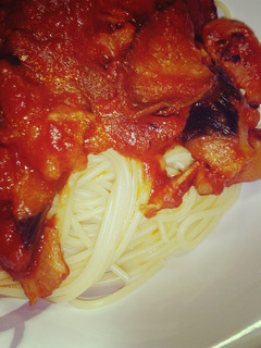 簡単☆トマト缶 なすでパスタ♪♪-レシピのメイン写真