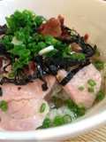 寒ぶりの刺身で鰤茶漬け