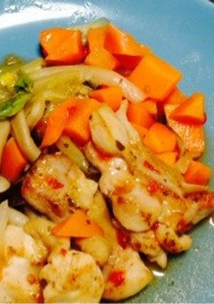鶏肉とたっぷり野菜のトマドレ炒め-レシピのメイン写真