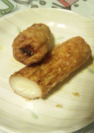チーズ入りちくわのカレー揚げ　キッズ-レシピのメイン写真