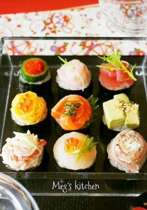 手鞠寿司より簡単!?手鞠寿司風巻き寿司-レシピのメイン写真