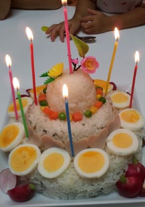 ご飯でケーキ♪-レシピのメイン写真