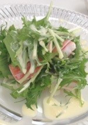 水菜とカニ蒲鉾のレモンマヨネーズ-レシピのメイン写真