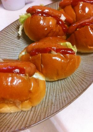 朝食に♡バターロールのホットドック-レシピのメイン写真