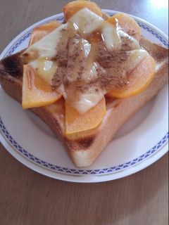 柿チーズトースト-レシピのメイン写真