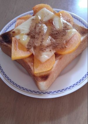 柿チーズトースト-レシピのメイン写真