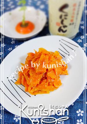 人参の薄切りきんぴら♪-レシピのメイン写真