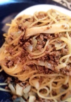 味付けアレンジ☆エリンギとミンチのパスタ-レシピのメイン写真