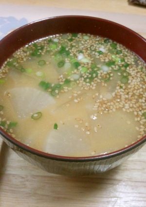 一人暮らしのずぼら大根お味噌汁-レシピのメイン写真