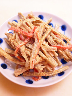 レンジで簡単!ごぼうの胡麻サラダ-レシピのメイン写真