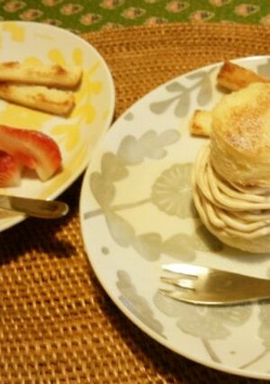 簡単♪食パンでモンブラン-レシピのメイン写真