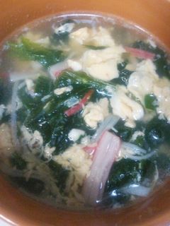 ほうれん草とカニカマの中華スープ-レシピのメイン写真