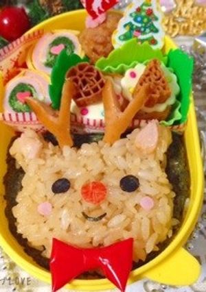 キャラ弁☆真っ赤なお鼻のトナカイ君-レシピのメイン写真