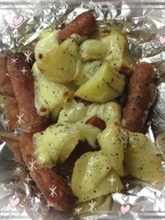 居酒屋?!ウインナー&ポテトチーズ焼き-レシピのメイン写真