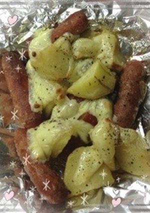 居酒屋？！ウインナー＆ポテトチーズ焼き-レシピのメイン写真
