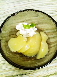 洋梨とリコッタチーズの簡単デザート-レシピのメイン写真