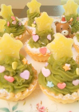 青汁さつまいも♡クリスマスツリータルト-レシピのメイン写真