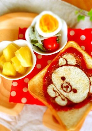 ウチカフェブレッドでお絵描きトースト♪-レシピのメイン写真