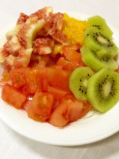 そうめんトマトフルーツⅡ-レシピのメイン写真