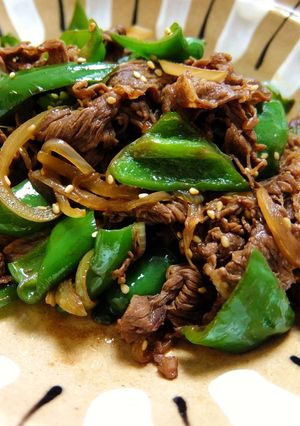 スピードおかず＊牛肉とピーマンの甘辛炒め-レシピのメイン写真