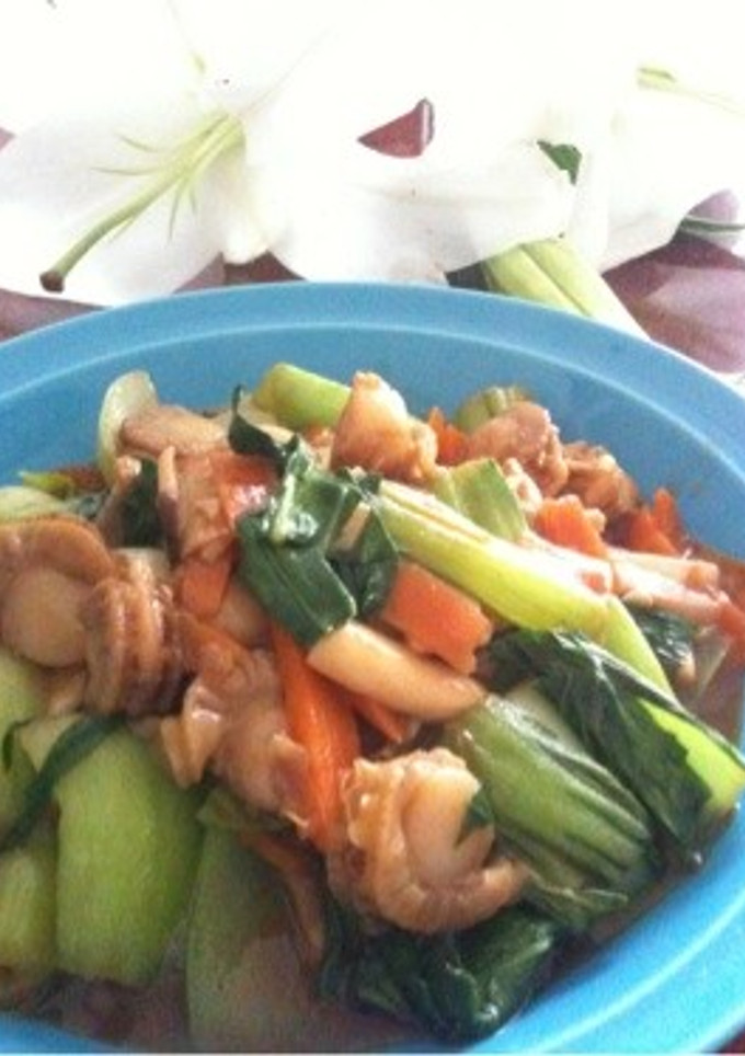 ちんげん菜とほたて☆野菜炒め-レシピのメイン写真