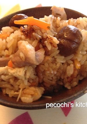 ☆甘栗五目おこわ☆炊飯器に全部投入で簡単-レシピのメイン写真