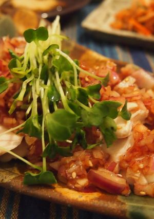 蒸し鶏の玉ねぎポン酢かけ-レシピのメイン写真