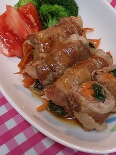 しょうが焼きのたれでやわらか肉巻き-レシピのメイン写真