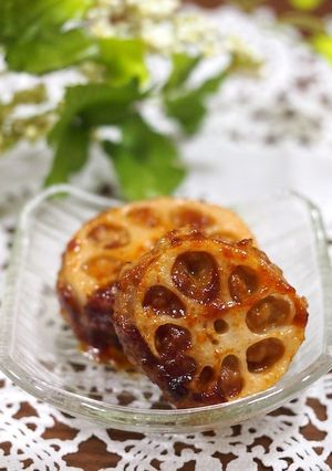 蓮根の挽き肉挟み焼き-レシピのメイン写真