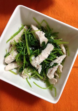 簡単!!三つ葉と鶏胸肉さっぱり和え-レシピのメイン写真