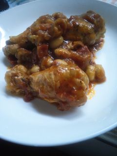 鶏手羽元と大豆のトマト煮込み-レシピのメイン写真