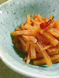 ピリ辛ほんのり生姜味♪大根の皮の佃煮-レシピのメイン写真