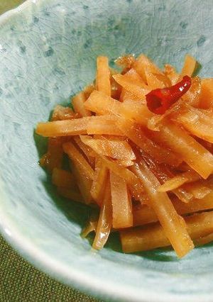 ピリ辛ほんのり生姜味♪大根の皮の佃煮-レシピのメイン写真