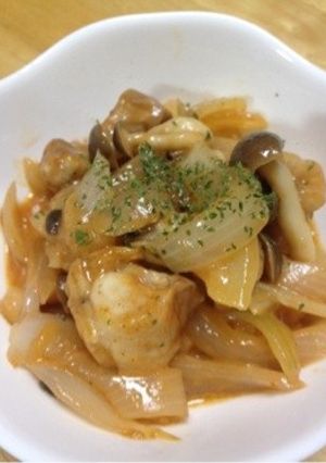 鶏と玉ねぎのケチャップ炒め-レシピのメイン写真