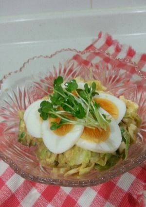 キャベツの胡麻マヨサラダで♡美肌-レシピのメイン写真