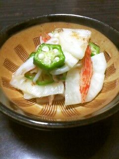 カブとオクラ・かに蒲鉾の酢の物☆土佐風♪-レシピのメイン写真