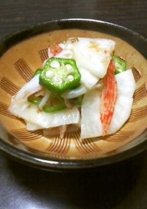 カブとオクラ・かに蒲鉾の酢の物☆土佐風♪-レシピのメイン写真