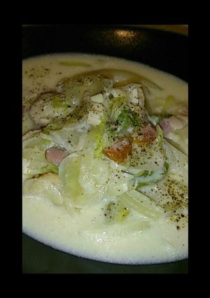 白菜とちびホタテのクリームスープ-レシピのメイン写真