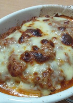 ﾐｰﾄｿｰｽをﾘﾒｲｸ☆豆腐ﾁｰｽﾞ焼き-レシピのメイン写真