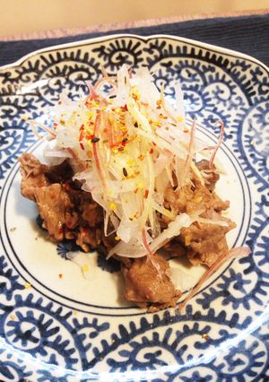 ピリ辛☆牛肉とミョウガの味噌マヨ炒め-レシピのメイン写真