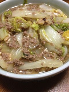 白菜&ミンチ→あんかけ風-レシピのメイン写真